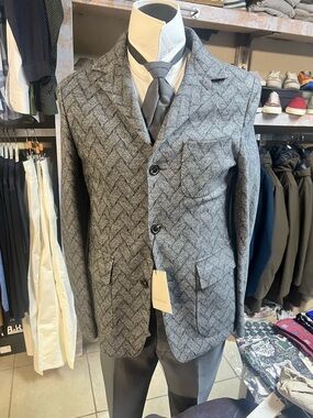 Corneliani Paisley 3091 Wool jacket Size 50 ITMade In Italy